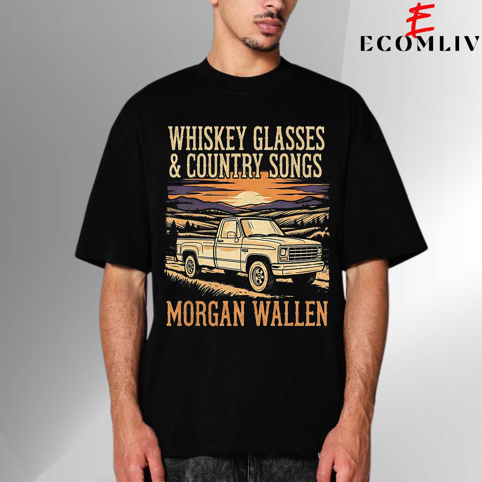 Whiskey Glasses Country Songs Shirt, Morgan Wallen Fan T Shirt, Country Music Gift Top